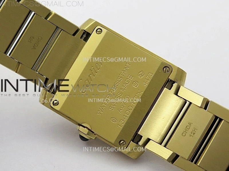 Tank Francaise Ladies 21.2mm YG 8848F 1:1 Best Edition Silver Dial on YG Bracelet Ronda Quartz V2